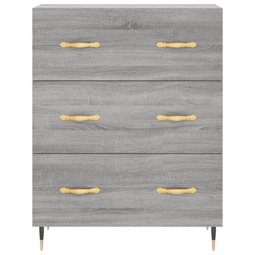 Højskab 69,5x34x180 cm konstrueret træ grå sonoma-eg