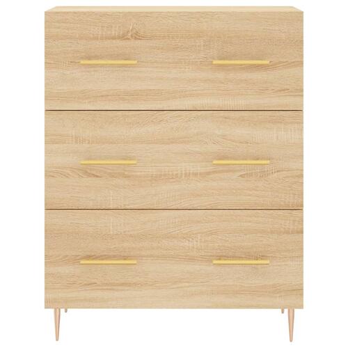 Højskab 69,5x34x180 cm konstrueret træ sonoma-eg