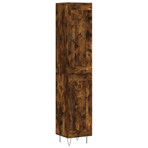 Skab 34,5x34x180 cm konstrueret træ røget egetræ