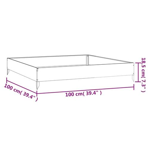 Højbed 100x100x18,5 cm cortenstål