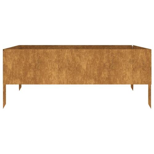 Højbed 100x100x41 cm cortenstål