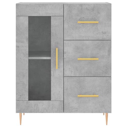 Højskab 69,5x34x180 cm konstrueret træ betongrå