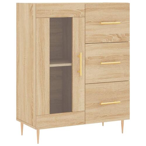 Højskab 69,5x34x180 cm konstrueret træ sonoma-eg