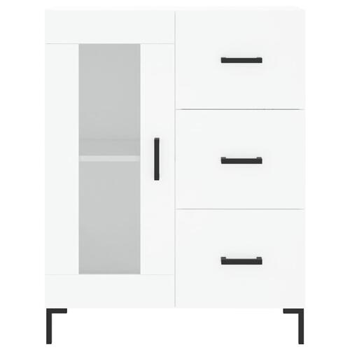 Højskab 69,5x34x180 cm konstrueret træ hvid