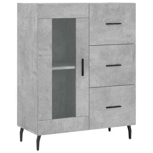 Højskab 69,5x34x180 cm konstrueret træ betongrå