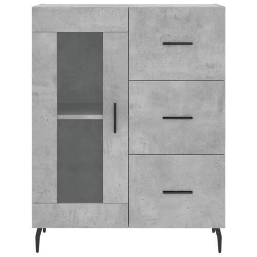 Højskab 69,5x34x180 cm konstrueret træ betongrå