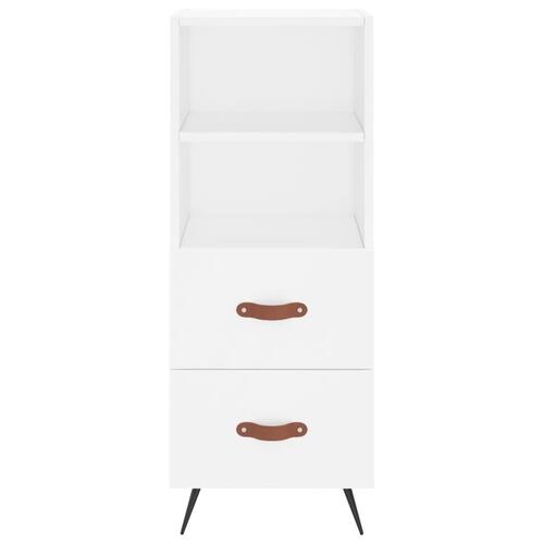 Skab 34,5x34x180 cm konstrueret træ hvid