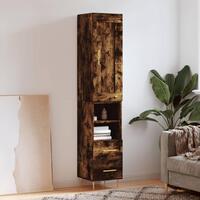 Skab 34,5x34x180 cm konstrueret træ røget egetræ