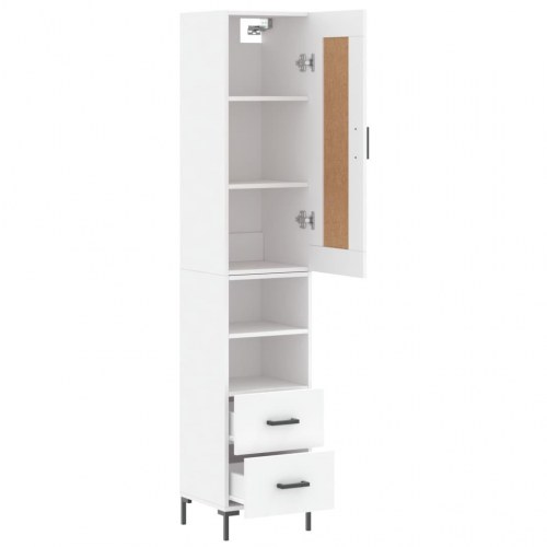 Skab 34,5x34x180 cm konstrueret træ hvid