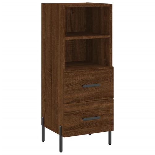 Skab 34,5x34x180 cm konstrueret træ brun egetræsfarve