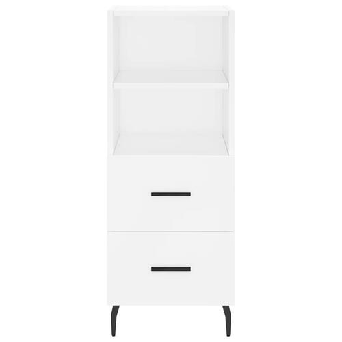 Skab 34,5x34x180 cm konstrueret træ hvid