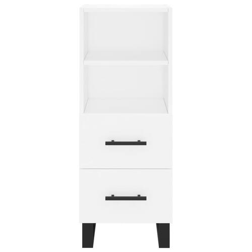 Skab 34,5x34x180 cm konstrueret træ hvid