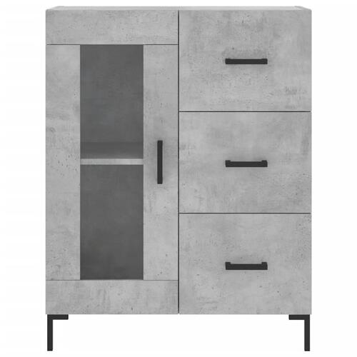Højskab 69,5x34x180 cm konstrueret træ betongrå