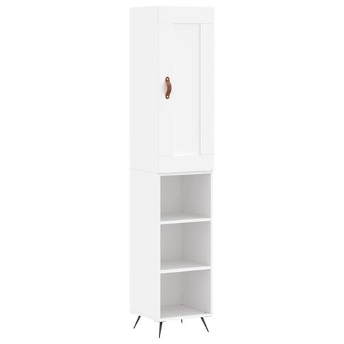 Skab 34,5x34x180 cm konstrueret træ hvid