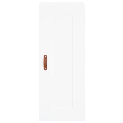 Skab 34,5x34x180 cm konstrueret træ hvid