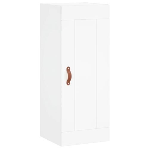 Skab 34,5x34x180 cm konstrueret træ hvid