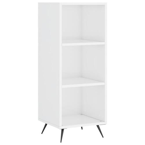 Skab 34,5x34x180 cm konstrueret træ hvid højglans