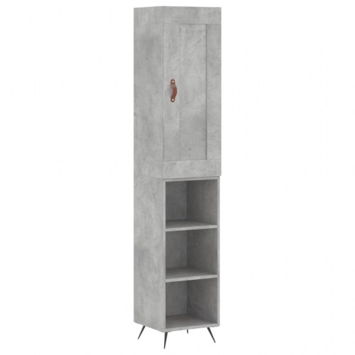 Skab 34,5x34x180 cm konstrueret træ betongrå