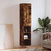 Skab 34,5x34x180 cm konstrueret træ røget egetræ