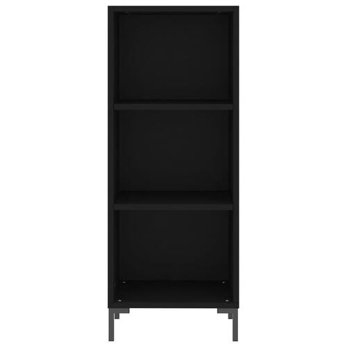 Skab 34,5x34x180 cm konstrueret træ sort