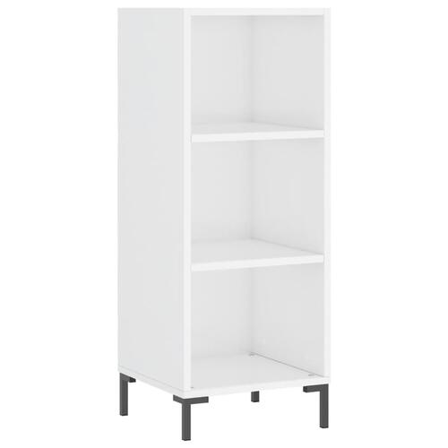 Skab 34,5x34x180 cm konstrueret træ hvid højglans