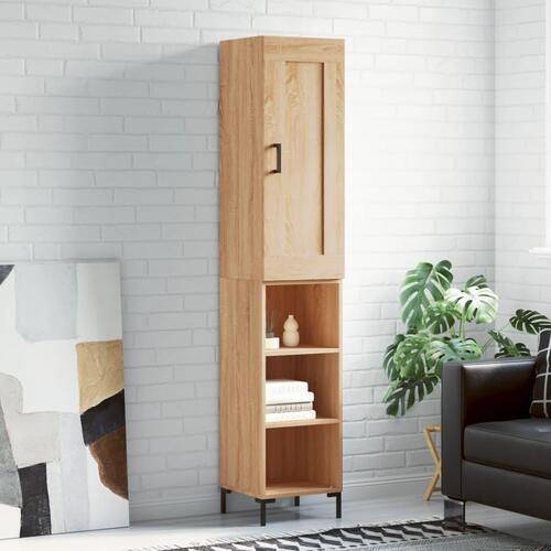 Skab 34,5x34x180 cm konstrueret træ sonoma-eg