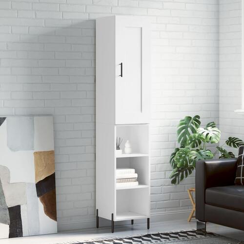 Skab 34,5x34x180 cm konstrueret træ hvid