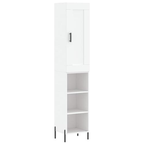 Skab 34,5x34x180 cm konstrueret træ hvid