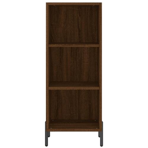 Skab 34,5x34x180 cm konstrueret træ brun egetræsfarve