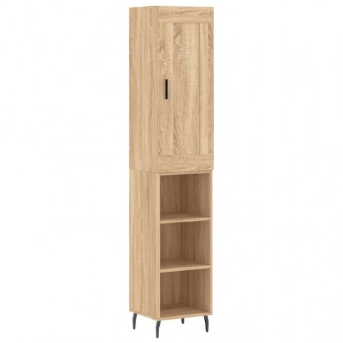 Højskab/skænk 34,5×34×180 cm i konstrueret træ - sonoma eg