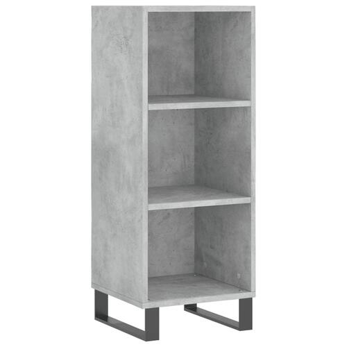 Skab 34,5x34x180 cm konstrueret træ betongrå