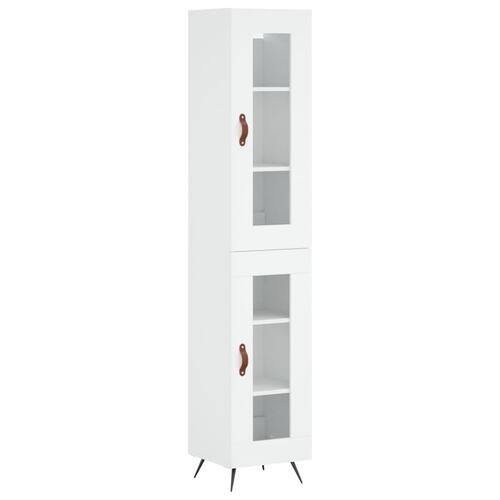 Skab 34,5x34x180 cm konstrueret træ hvid