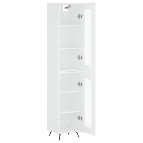 Skab 34,5x34x180 cm konstrueret træ hvid