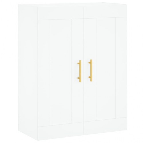 Højskab 69,5x34x180 cm konstrueret træ hvid