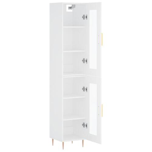 Skab 34,5x34x180 cm konstrueret træ hvid