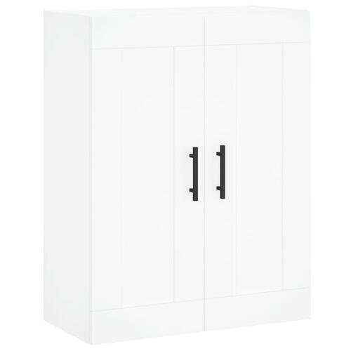 Højskab 69,5x34x180 cm konstrueret træ hvid