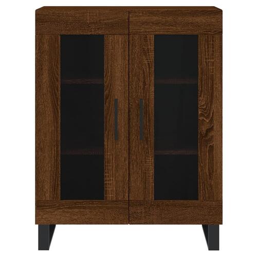 Højskab 69,5x34x180 cm konstrueret træ brun egetræsfarve