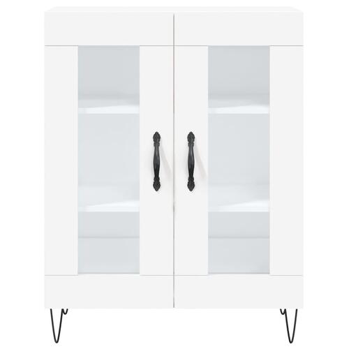 Højskab 69,5x34x180 cm konstrueret træ hvid