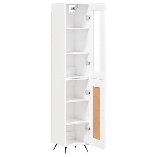 Skab 34,5x34x180 cm konstrueret træ hvid