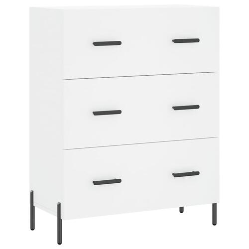 Højskab 69,5x34x180 cm konstrueret træ hvid