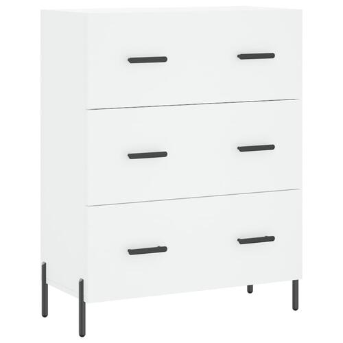 Højskab 69,5x34x180 cm konstrueret træ hvid