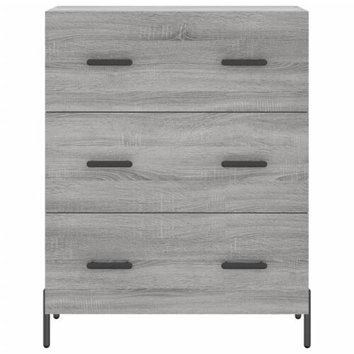 Højskab 69,5x34x180 cm konstrueret træ grå sonoma-eg