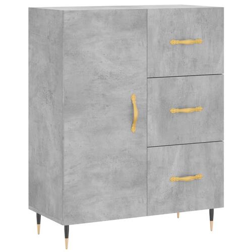 Højskab 69,5x34x180 cm konstrueret træ betongrå