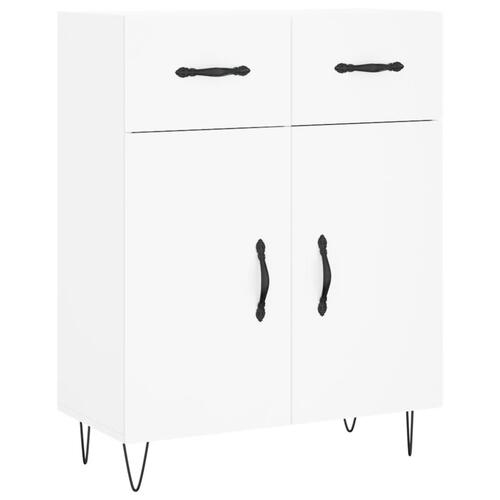Højskab 69,5x34x180 cm konstrueret træ hvid