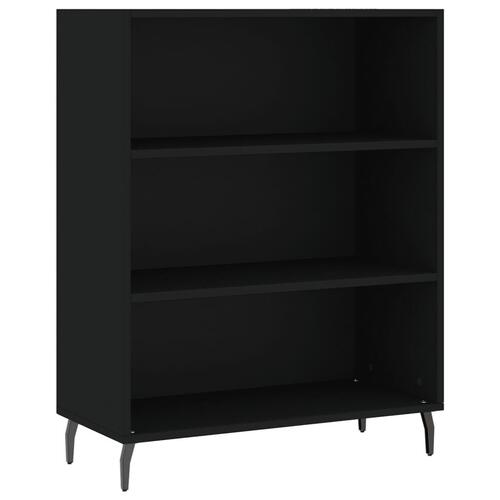 Højskab 69,5x34x180 cm konstrueret træ sort