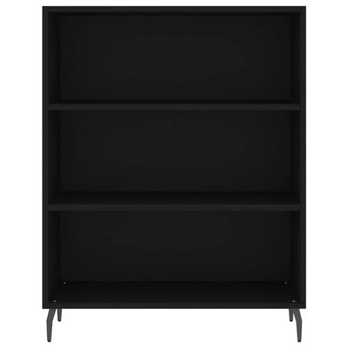 Højskab 69,5x34x180 cm konstrueret træ sort
