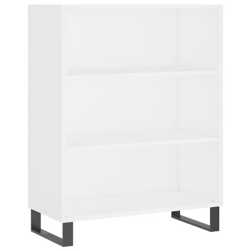 Højskab 69,5x34x180 cm konstrueret træ hvid