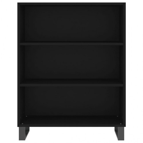 Højskab 69,5x34x180 cm konstrueret træ sort