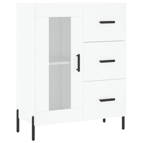 Højskab 69,5x34x180 cm konstrueret træ hvid