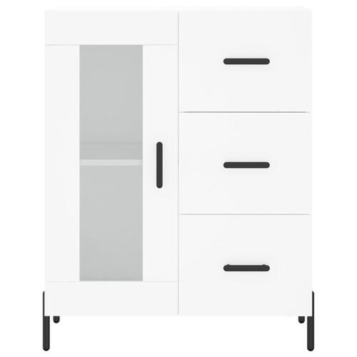 Højskab 69,5x34x180 cm konstrueret træ hvid